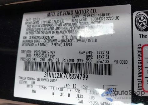 2012 Lincoln Mkz from USA, damaged, VIN 3LNHL2JC7CR824799